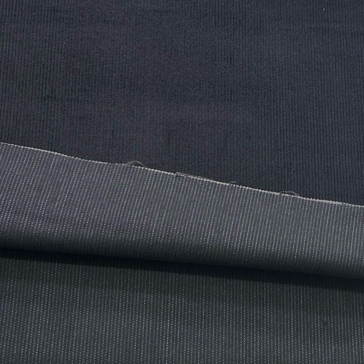 ★AM168◆3.7ｍ◆綿100％細畝コーデュロイ生地◆ヴィンテージネイビーブラック