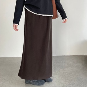 a-line knit skirt　J00339