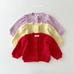 «予約»«ジュニアサイズあり»«daily bebe» ブークレーカーディガン 3colors