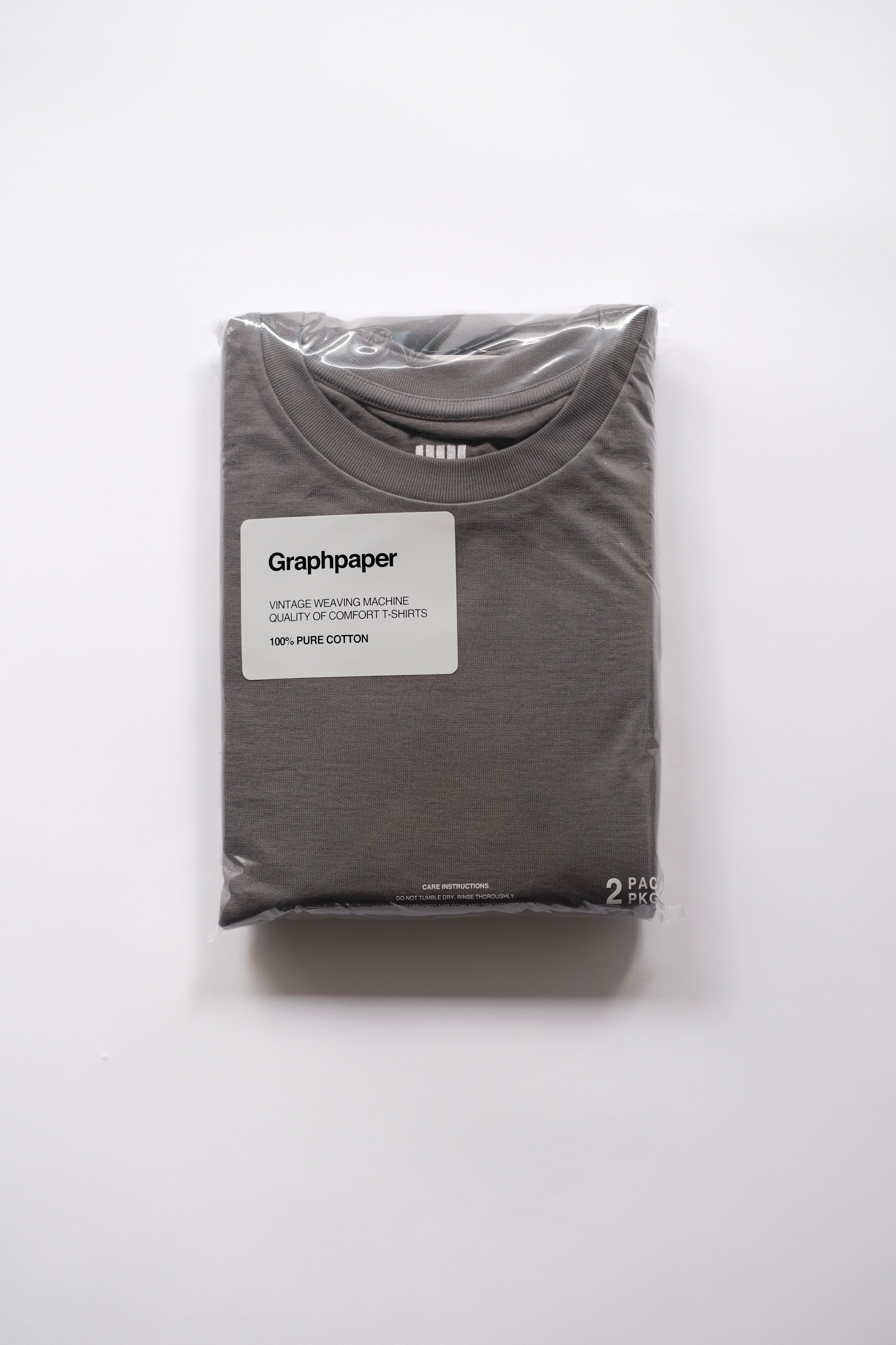 Graphpaper / 2-Pack Crew Neck Tee GRAY | LIVING powered by BASE