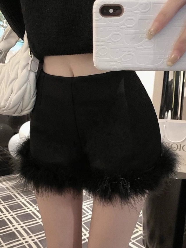 ファーショートパンツ LK1464