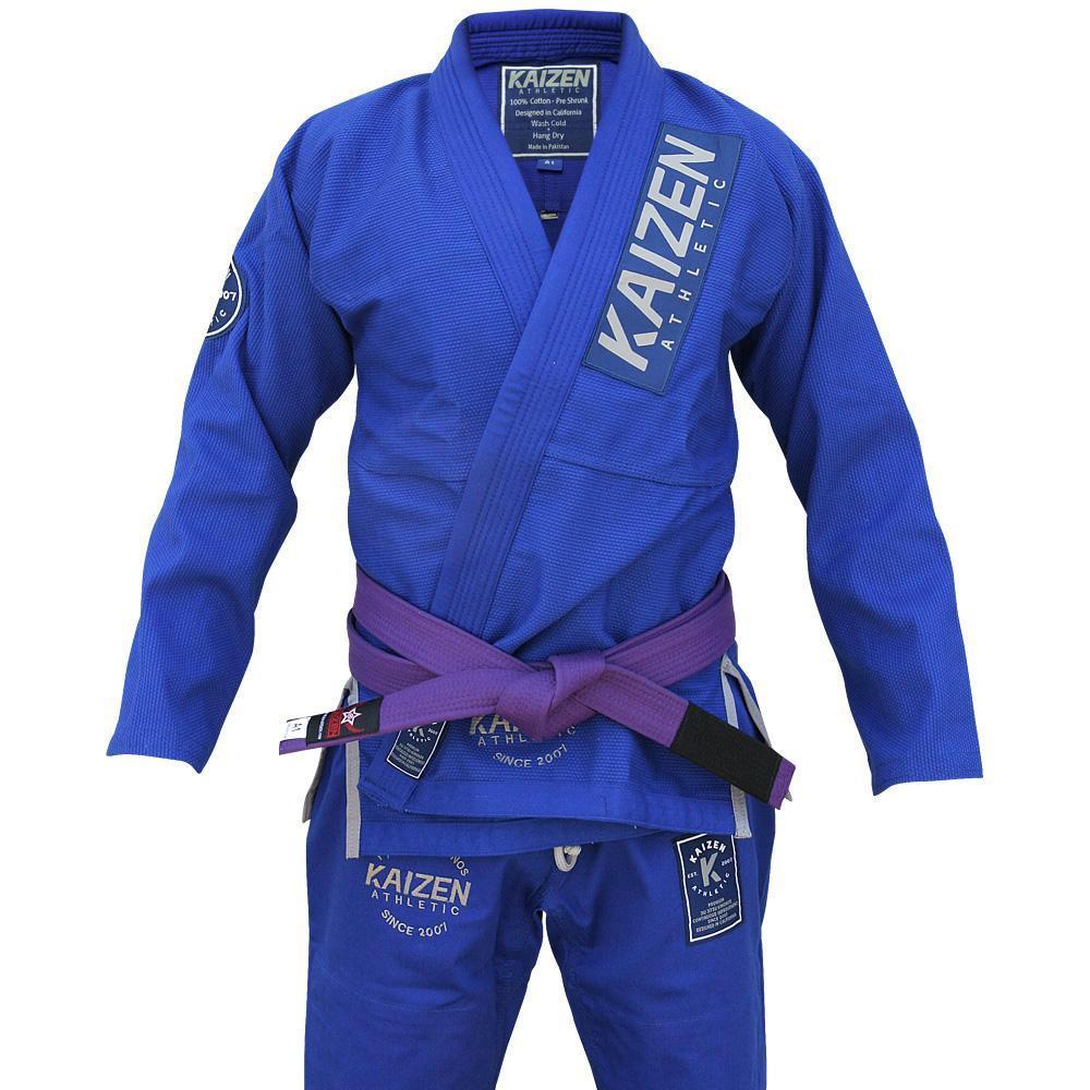 Kaizen Athletic Competitor BJJ Kimono BLUE 青|ブラジリアン柔術道衣 ブラジリアン柔術教則DVD、道着 、ラッシュガードを買うならBJJチャンネルオンラインショップ JIU-JITSU ATHLETICA 柔術着 A2サイズ