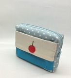 ポケットティッシュケース付き　スクエアポーチ　メロンソーダ　ソーダ　ビニールポーチ｜とりさん工房ーかわいいハンドメイドポーチ