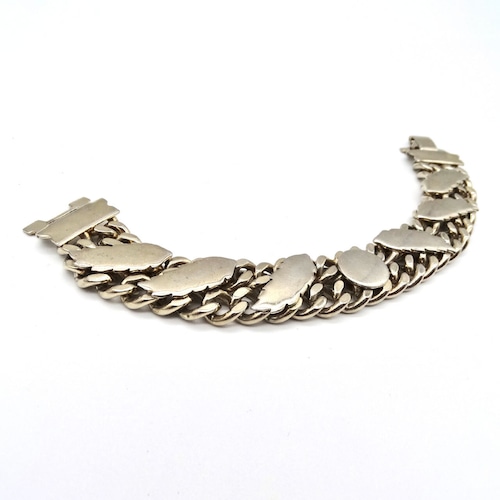50s USA vintage silver leaf design bracelet