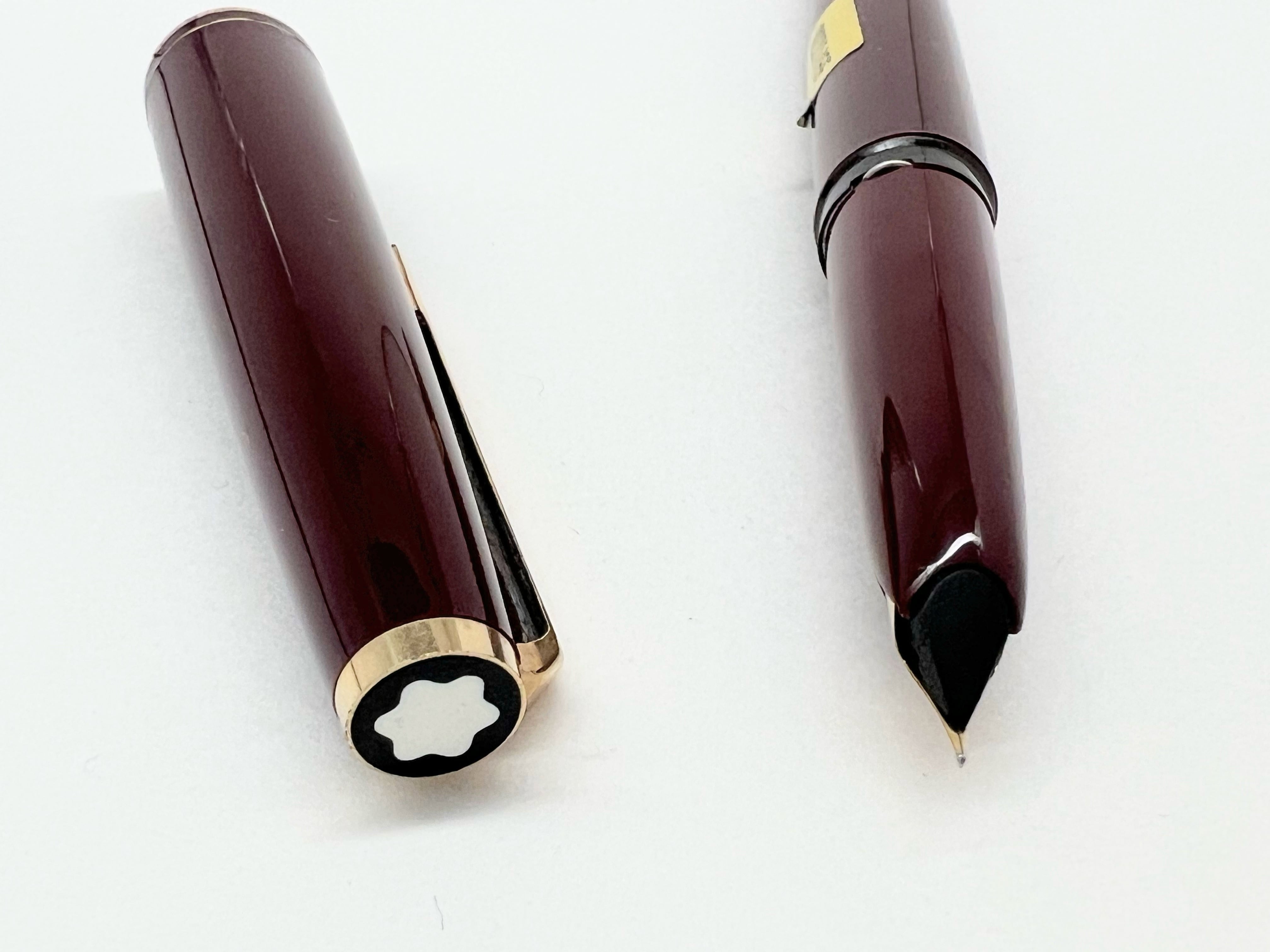 60s モンブラン 0221 ボルドー MONTBLANC 0221 （極細字） 14K
