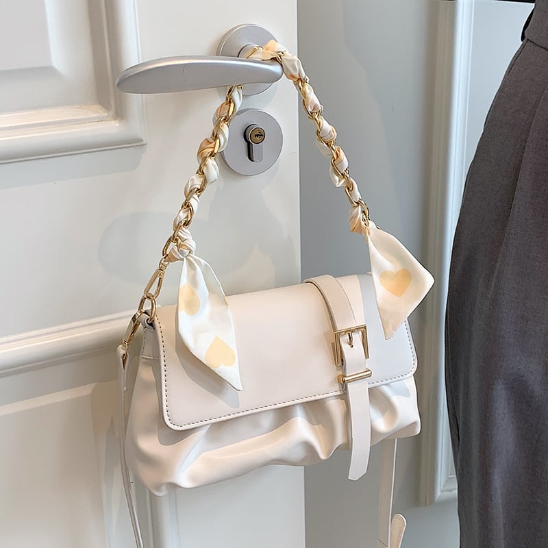 サマースカーフ チェーン レッド 夏物 シルク メッセンジャーバッグ Tiancai_Wing_Bag44251591295