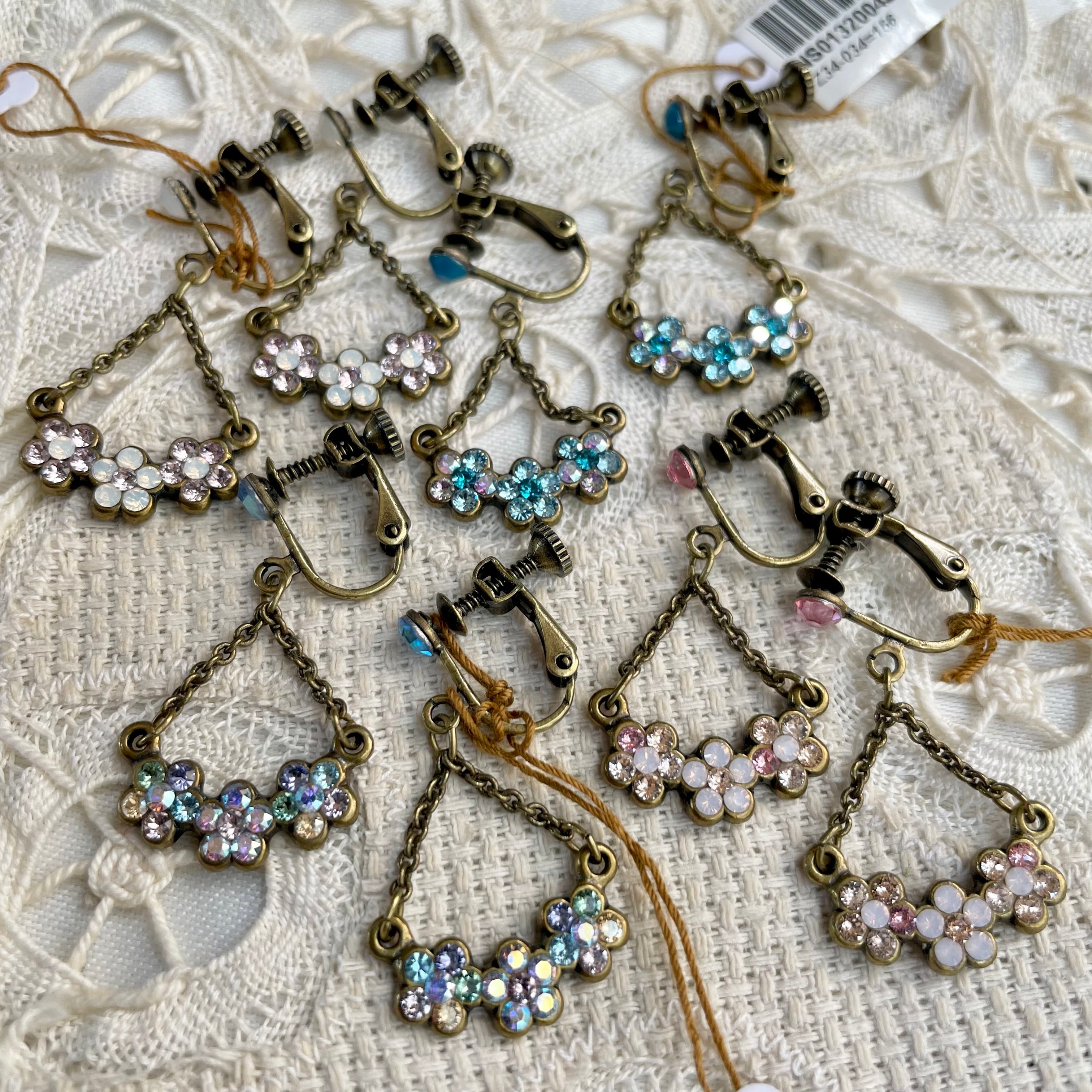 【Michal Negrin】ミハエル ネグリン★ パープル系 ピアス