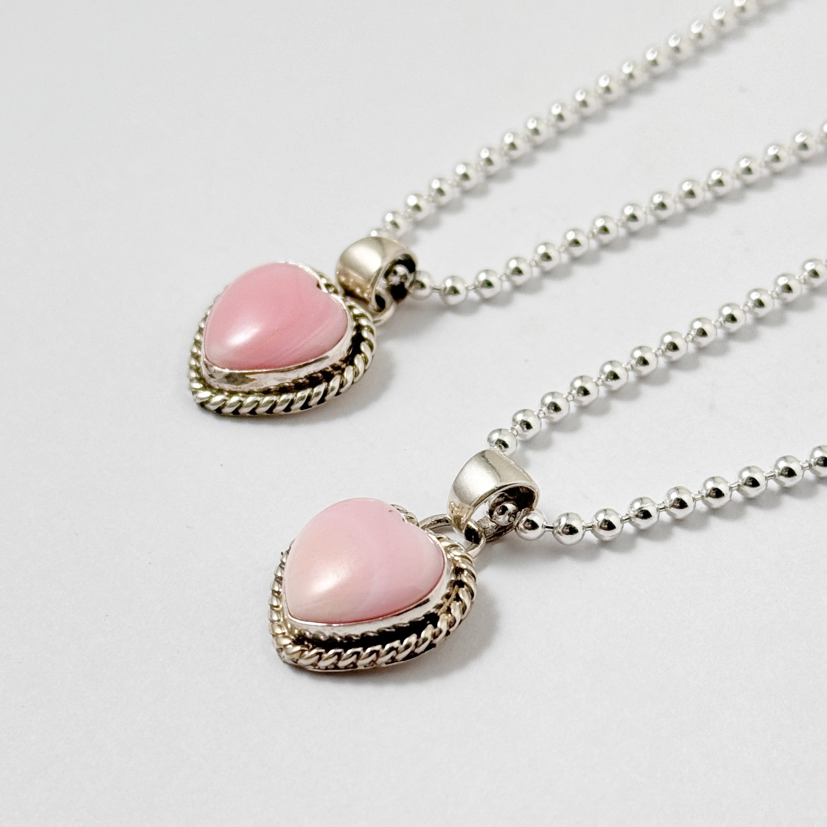 Indian Jewelry 》ハート コンクシェル ペンダント ネックレス