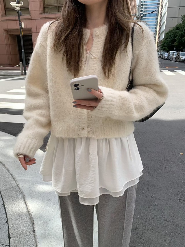 (予約) mellounge / Alpha fog cardigan 3color