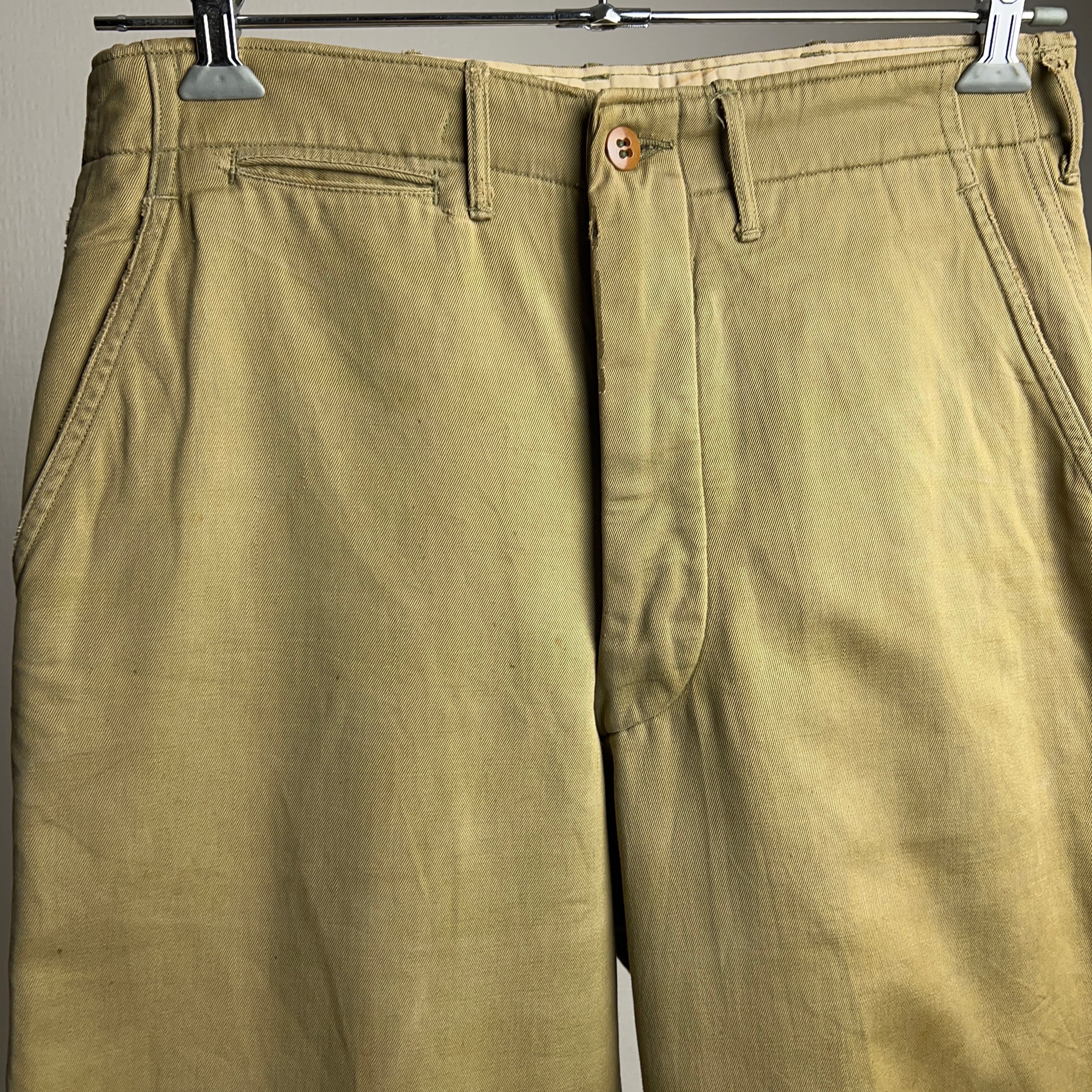 1940's M-1941 U.S.ARMY LINED CHINO TROUSERS W32 40年代 M 1940's M-1941 U.S.ARMY LINED CHINO TROUSERS W32 40年代 M