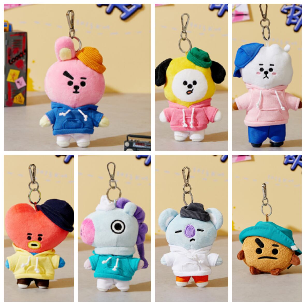 BT21 ストリートムード バッグチャーム ぬいぐるみ BTS 防弾少年団