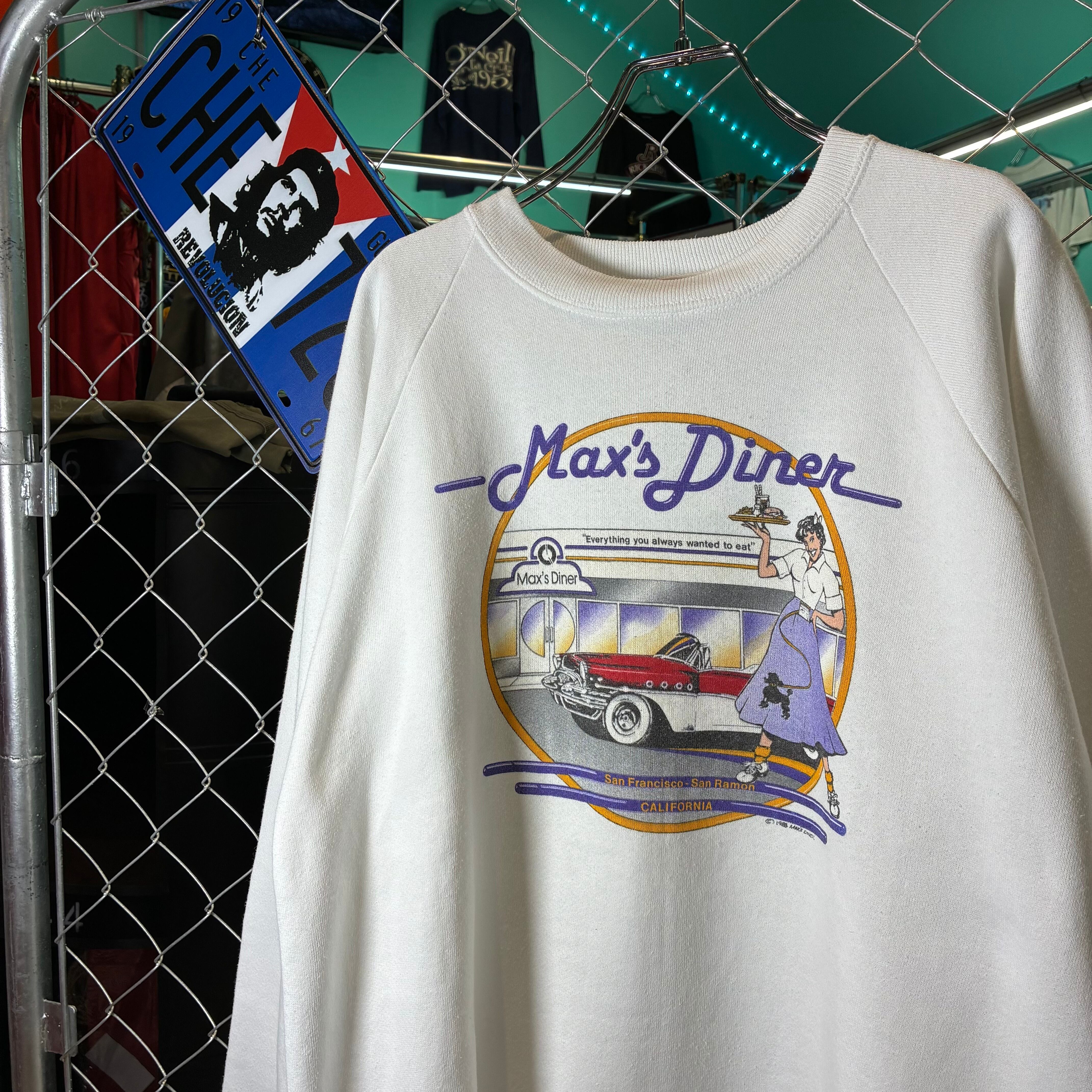 80s FRUIT OF THE LOOM アメリカンダイナー ピンナップガール ラグラン