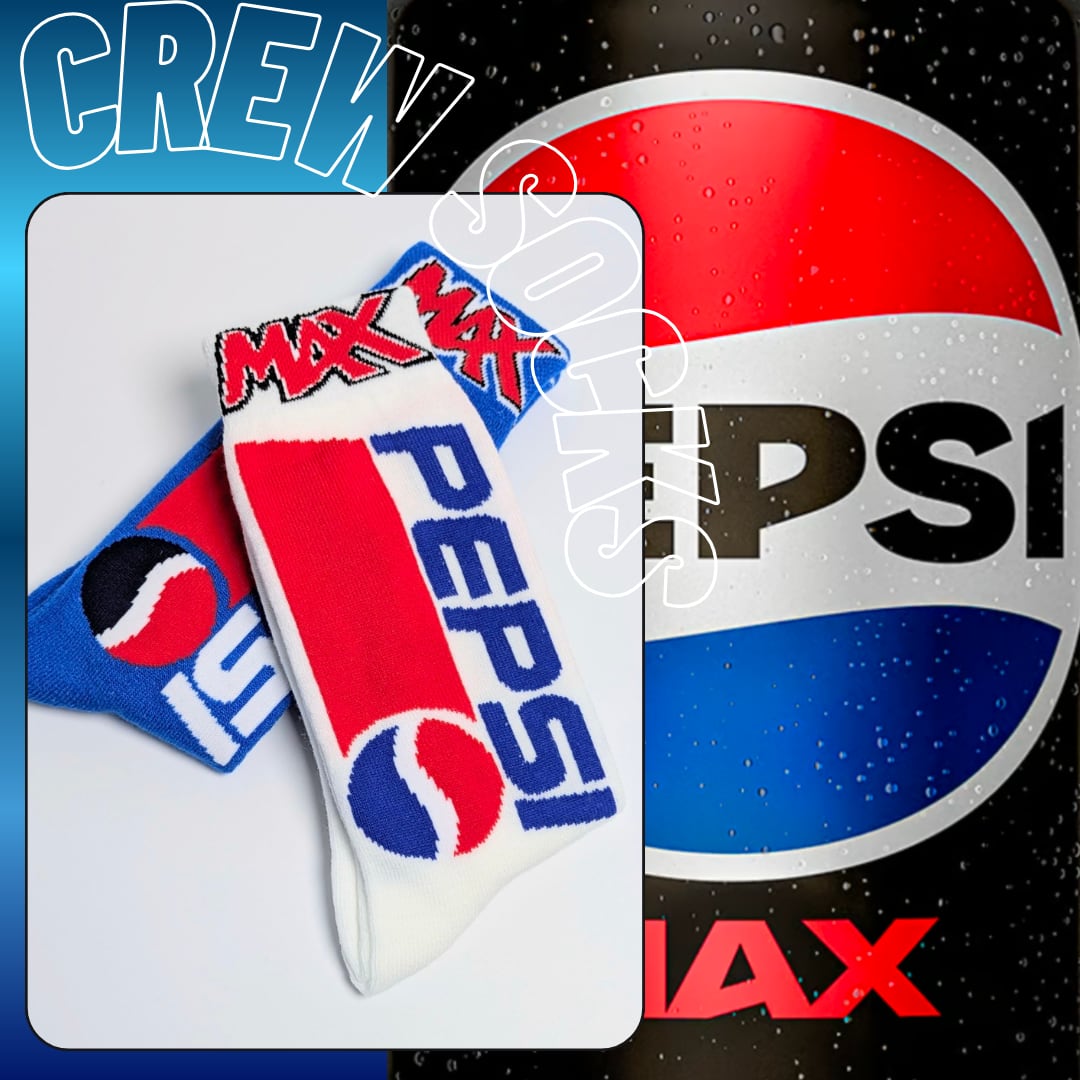【 PEPSI MAX no sugar / ペプシ マックス 】 crew socks / クルーソックス / 靴下 / ソックス〚アメリカン雑貨 アメトイ〛