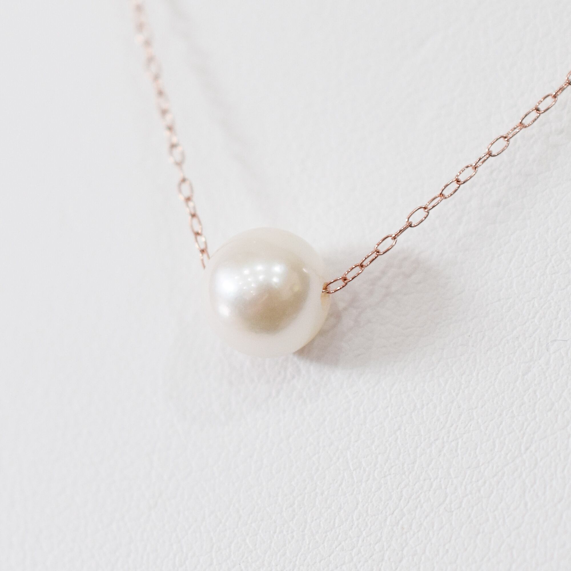 pearl647］7.5mm - 8mm 1粒 ネックレス ホワイトピンク あこや真珠