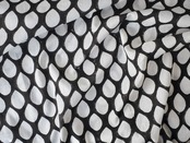 block print fabric d40 しずく 黒