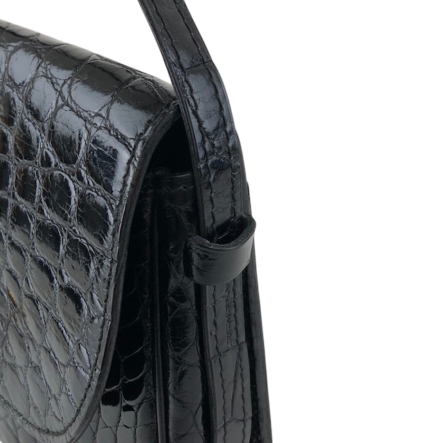 CELINE セリーヌ ショルダーバッグ ブラック トリオンフ 型押しレザー vintage ヴィンテージ オールド vtsptj
