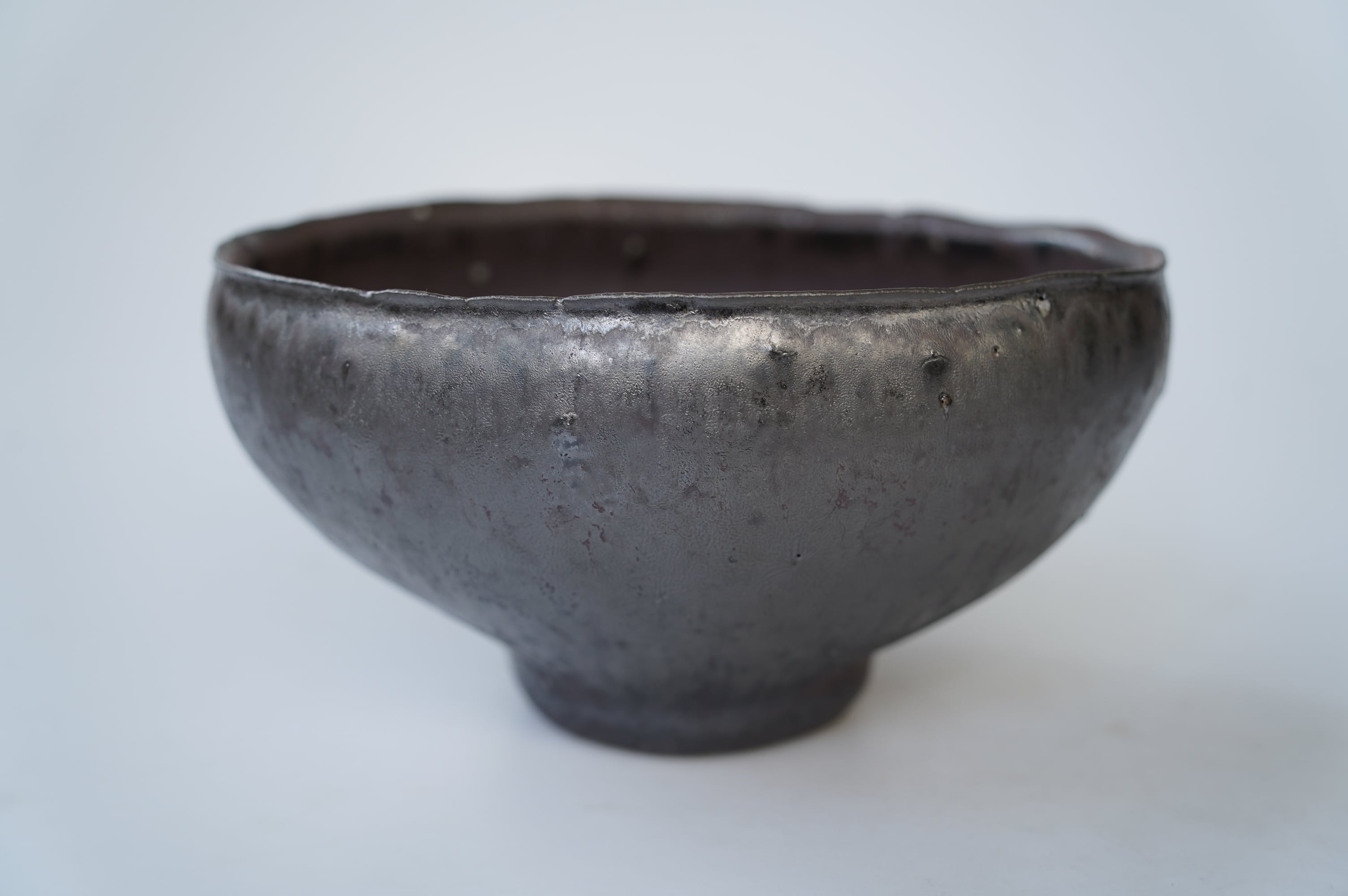 作家陶器 プランター 植木鉢 山下寛兼 花器 58 炭化鉄釉植木鉢 山下寛兼 2 | proto器とタカラモノ