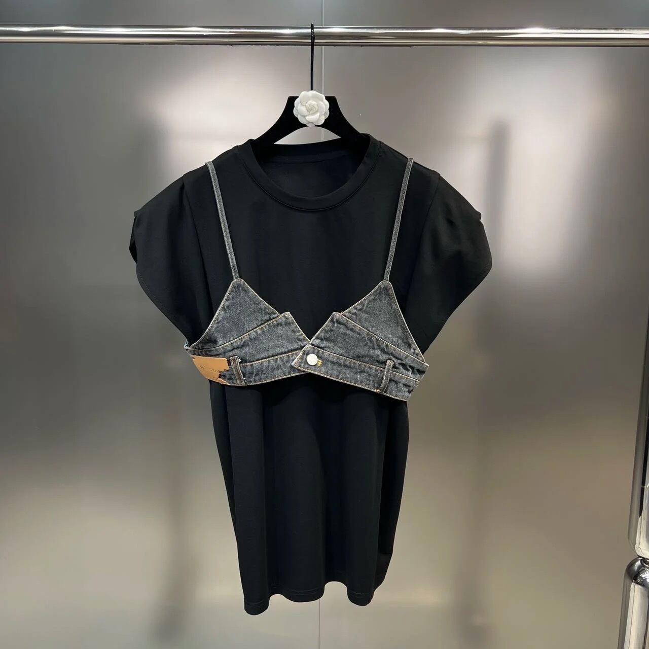 2color / デニムビスチェ×Tシャツセット | jbgcompany