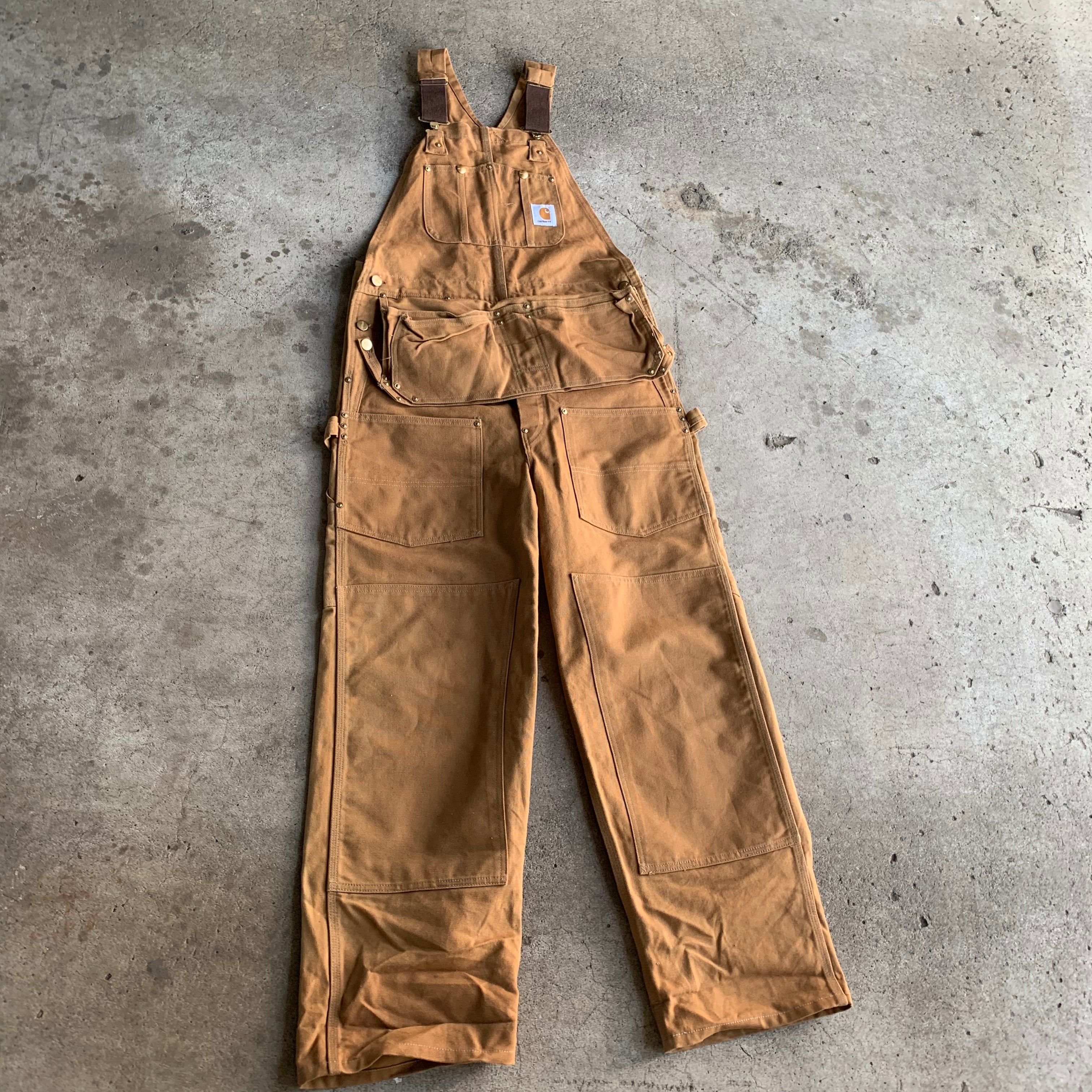 Carhartt ダブルニー ダック オーバーオール エプロン付き