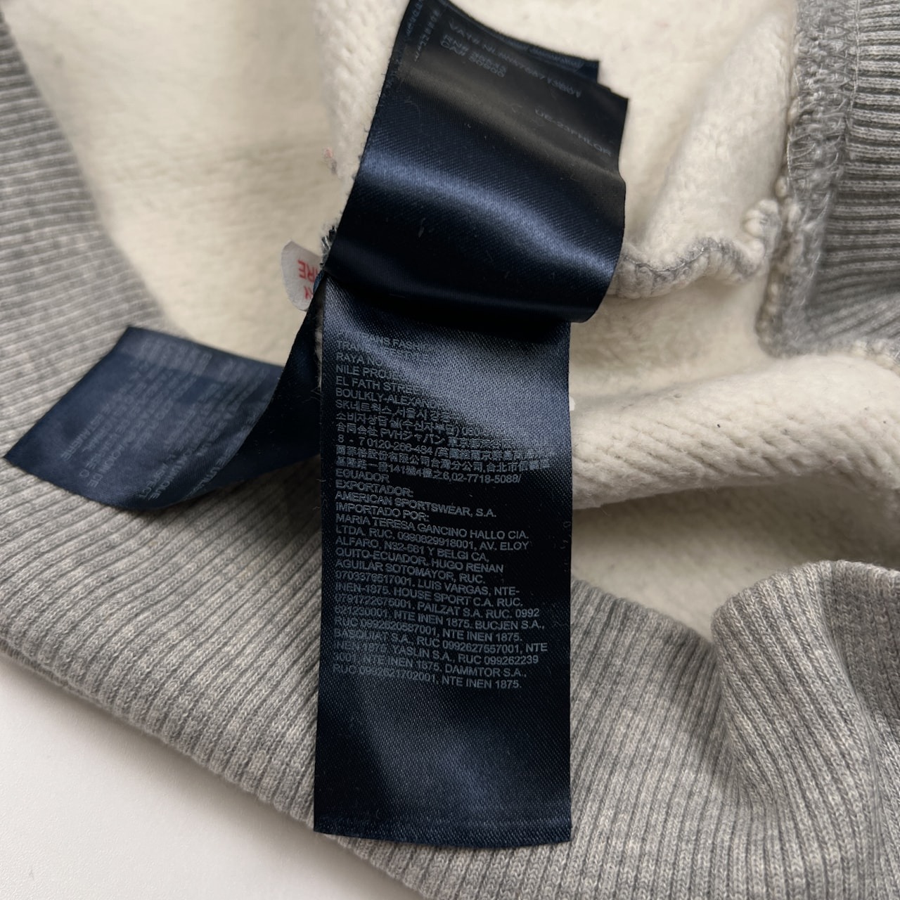 90s TOMMY JEANS トミーヒルフィガー 国旗 プリント スウェット パーカー サイズ S /グレー/ビンテージ