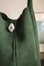 HORN-green suede-