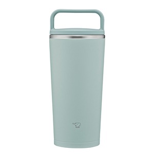 【努力特価】象印 水筒 キャリータンブラー 300ml 【持ち運べるタンブラー】 ハンドル 食洗機対応 シームレスせん お手入れ点数たったの2点 アッシュグリーン SX-JS30-GM