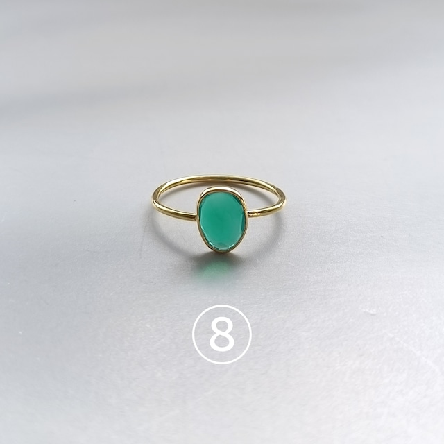 【raw cut ring】~アメジスト/ゴールデンサンストーン/グリーンオニキス~