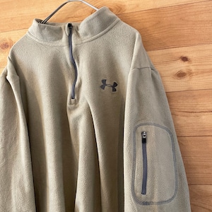 ◆専用商品【UNDER ARMOUR】フリース ハーフジップ 刺繍ロゴ XL アンダーアーマー プルオーバー  アメリカ古着