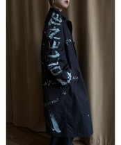 【RE:ART】hand paint remake soutien collar coat-4606-3