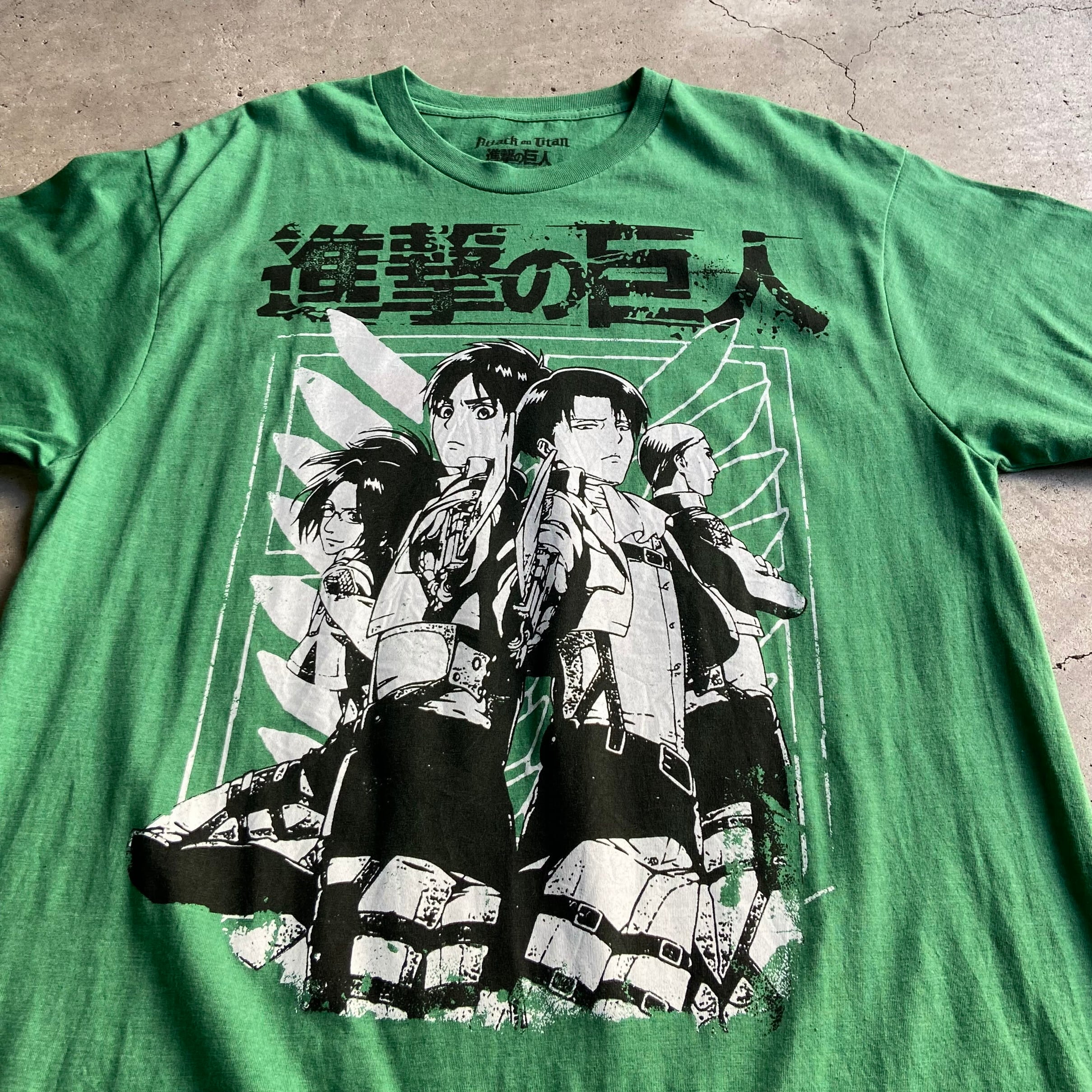 進撃の巨人 Attack on Titan アニメTシャツ キャラクタープリントT 