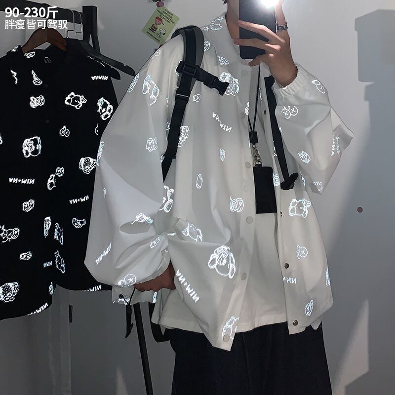 レッド薄手サマールーズジャケット 大きめサイズ 夏物 ヒップホッププラスサイズ72697927038