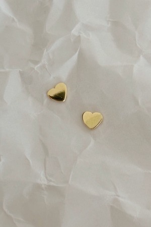 K10 Flat heart earring