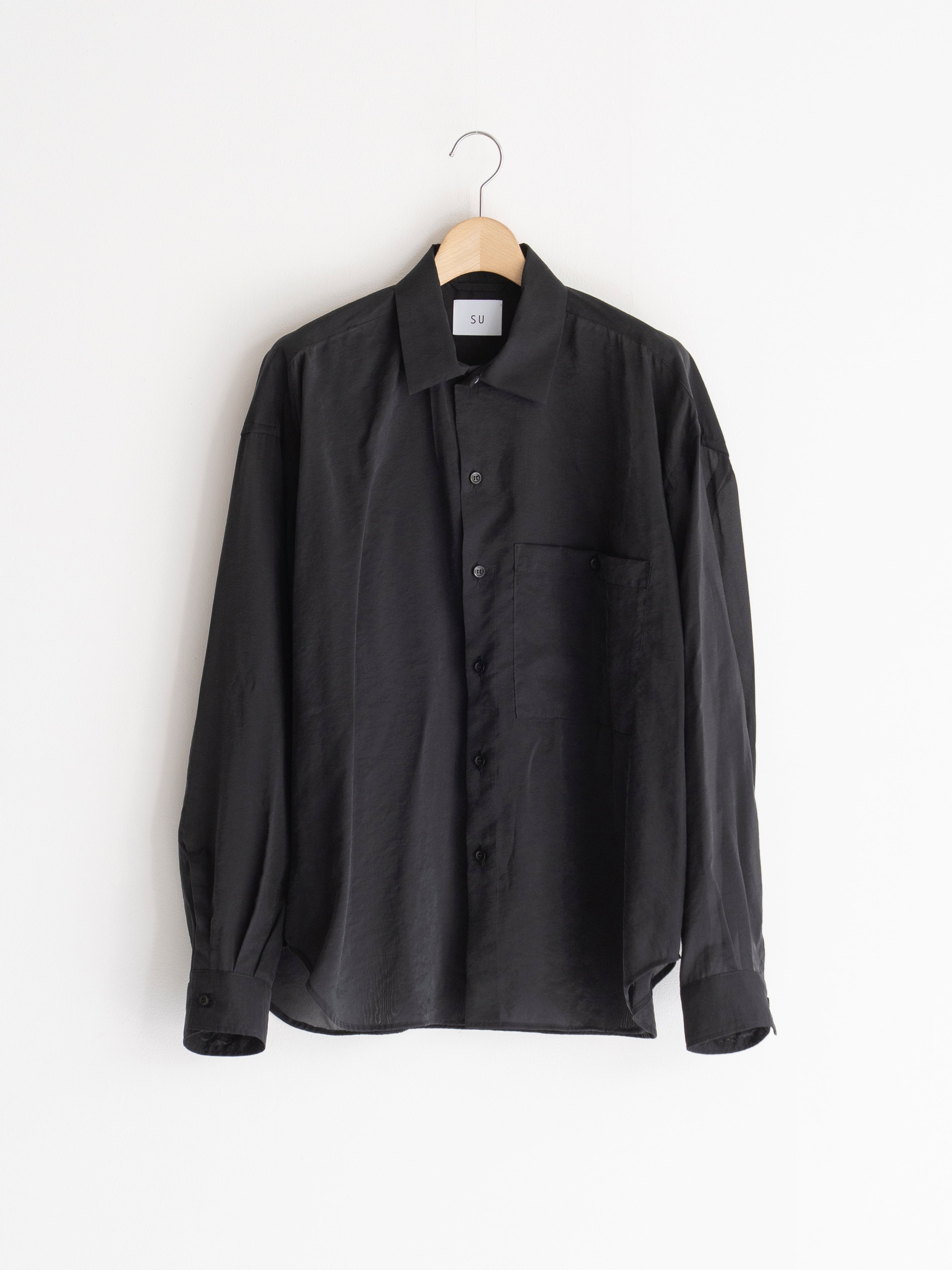 SU STANDARD WIDE SHIRTS BLACK SU-ST-SH01 | BEST PACKING STORE