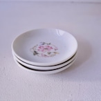 【台湾食器】淡いピンクのお花 レンゲと豆皿