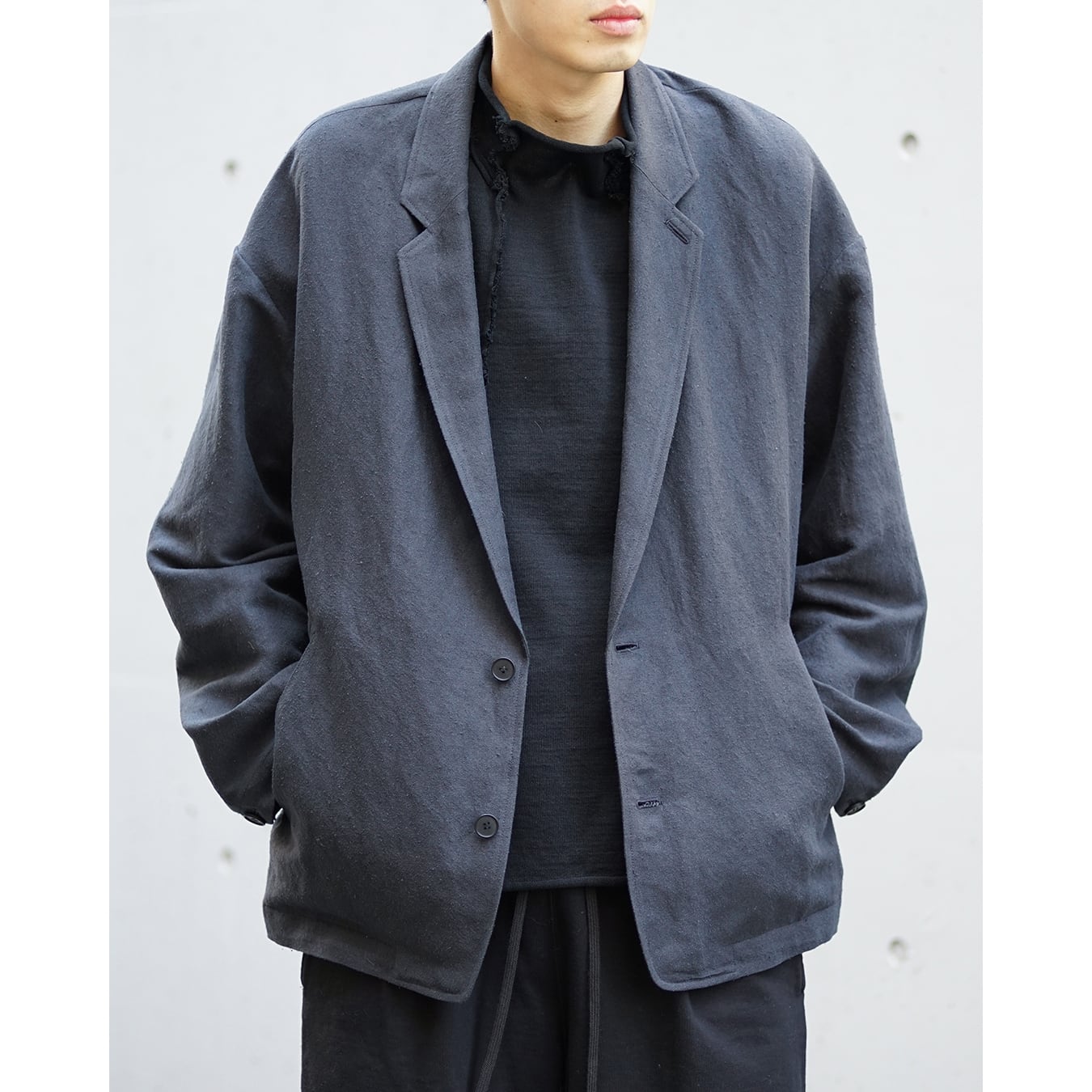 Blanc YM] (ブランワイエム) BL-24S-STC Short Trench Coat (Blue-Gray