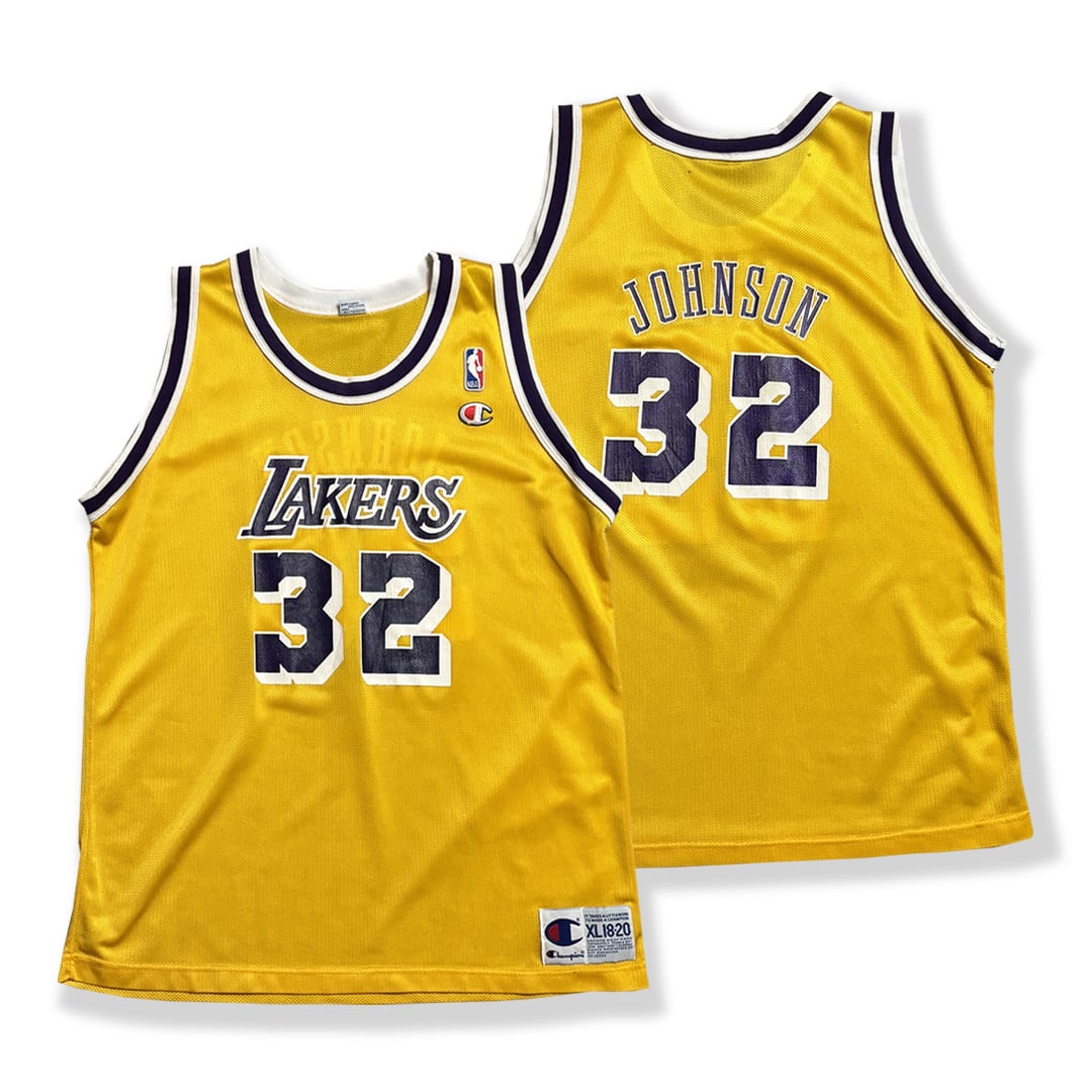 Magic Johnson 【Los Angeles Lakers】 Kids Game Shirt. Champion