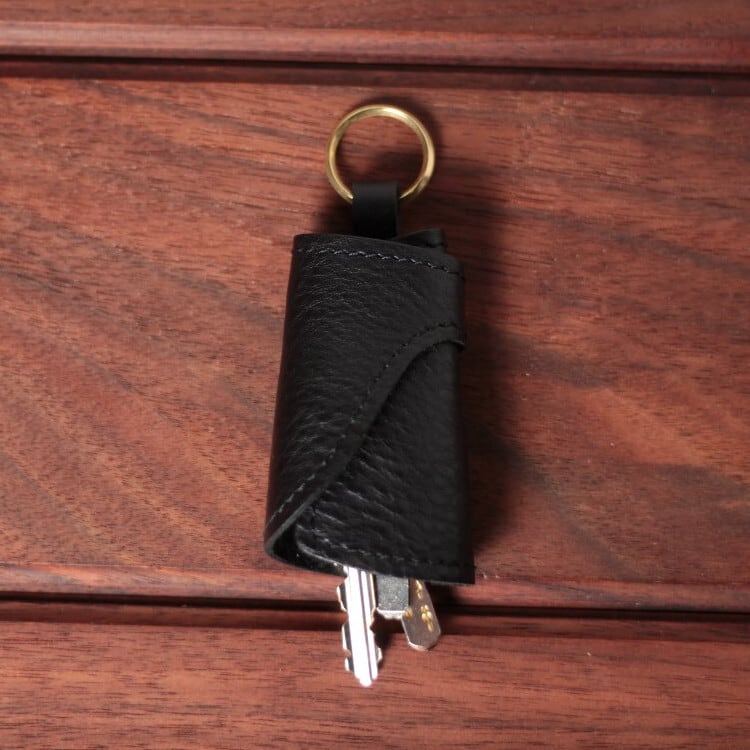 クロシェット風レザーキーホルダー