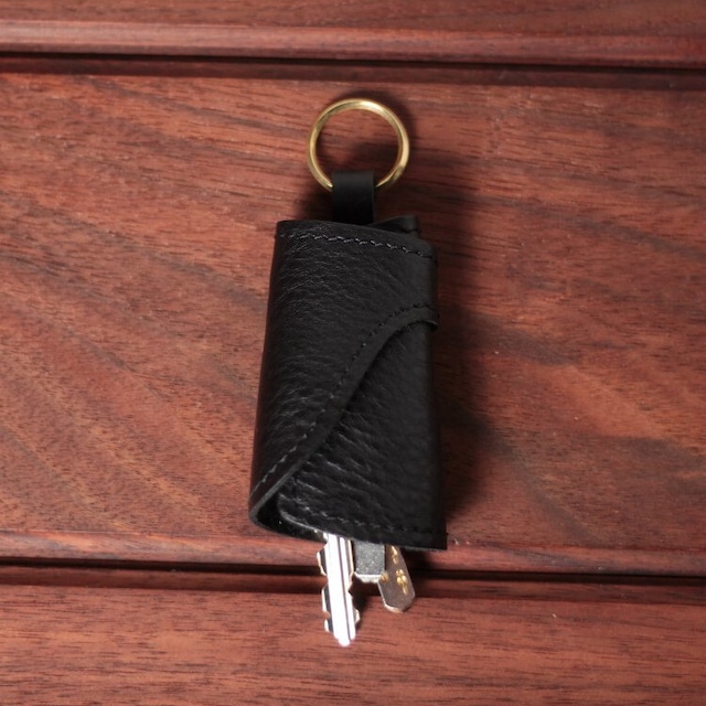 クロシェット風レザーキーホルダー