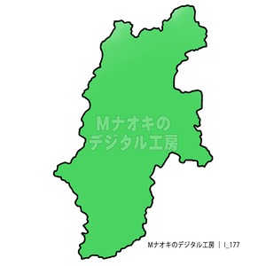 少しゆるい長野県地図　Nagano prefecture map a little loose