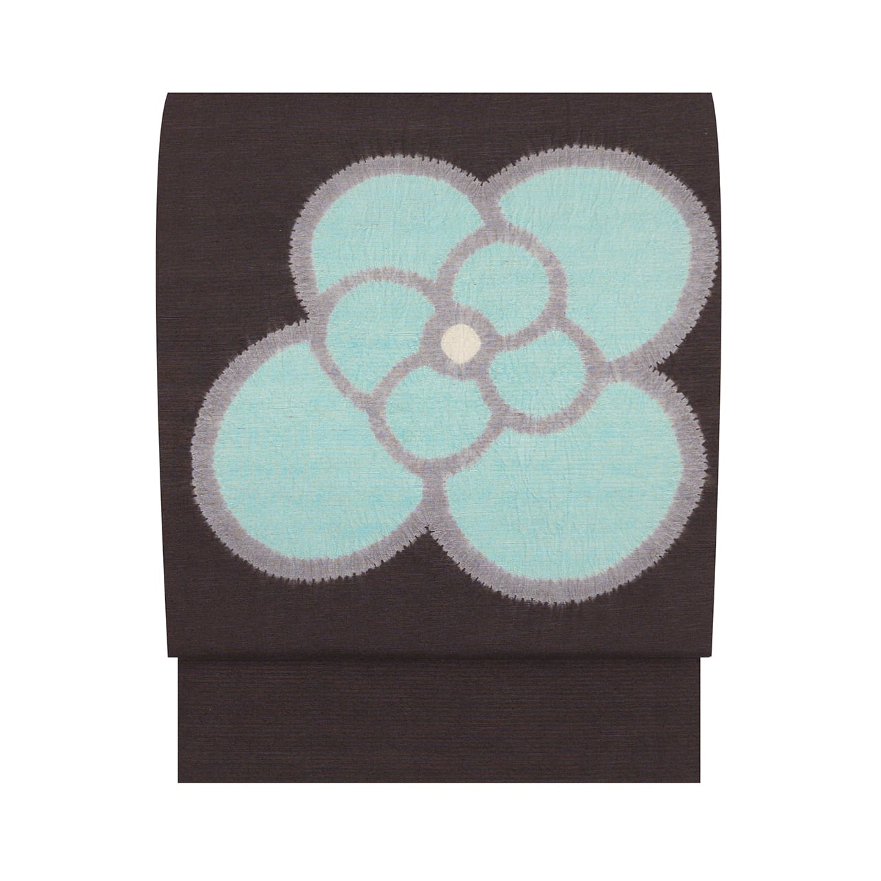 名古屋帯　ライラック　絞り 大きなお花の模様 絞り染 開名古屋帯【中古】 | かわの屋