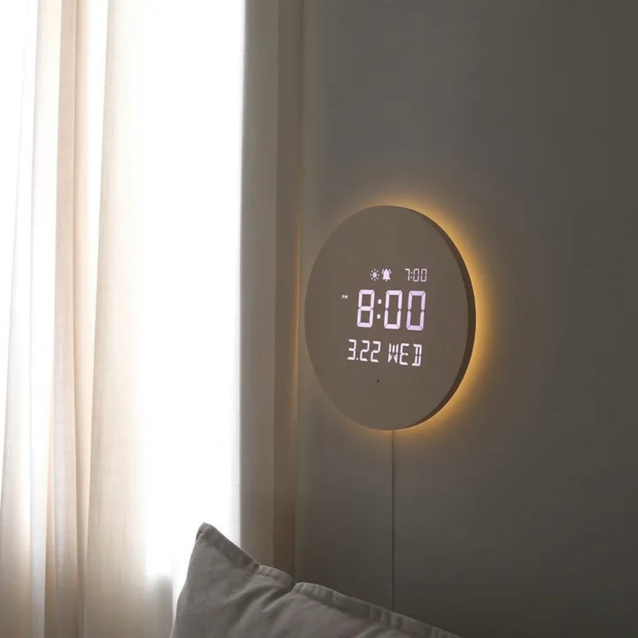 mooas 満月 LED掛け時計 置き時計 2way full moon backlight LED 2way clock / フルムーン バックライト