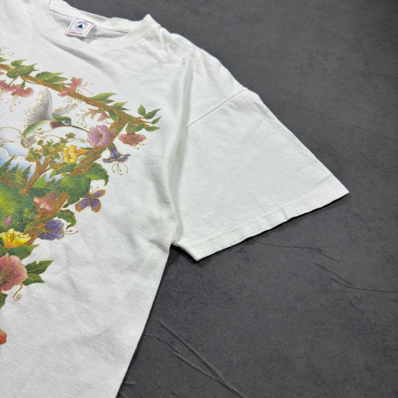 90s souvenir TEE art flower bird L 古着 - 11