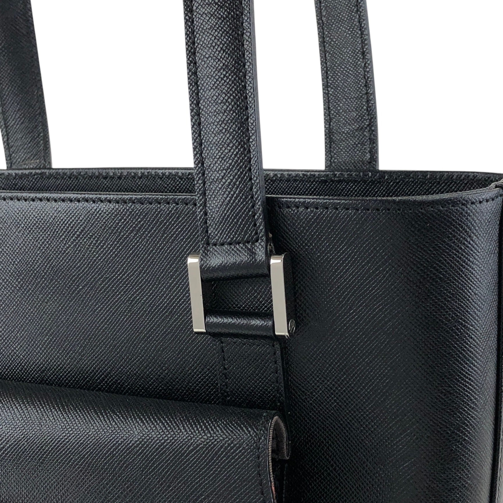 BURBERRY バーバリー トートバッグ ブラック ロゴ レザー 型押し