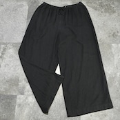 black linen wide easy pants