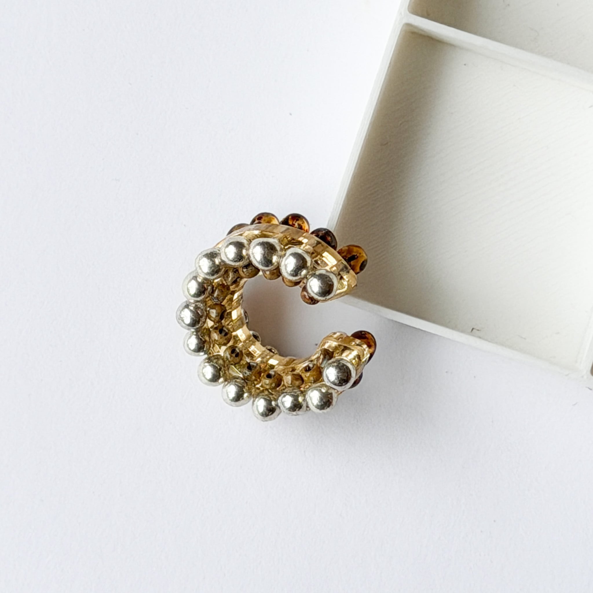 puzzle ring ear cuff 'bicolor' [07]