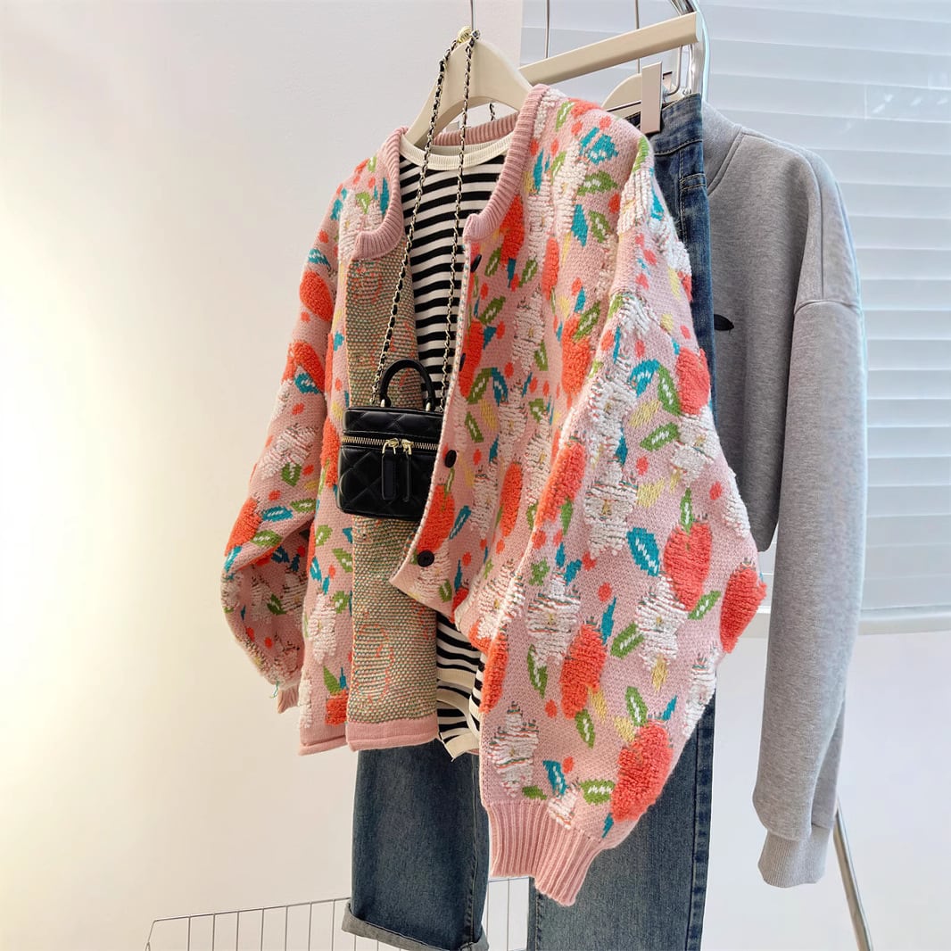 【outer】ジャカードニットカーデ M28918