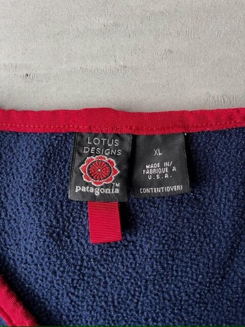 トップス patagonia Lotus sailing XL ネイビー×レッドXL：00s patagonia LOTUS DESIGNS パタゴニア ロータス