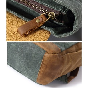 Retro Canvas Leather Backpack / レトロ キャンバス レザー バックパック