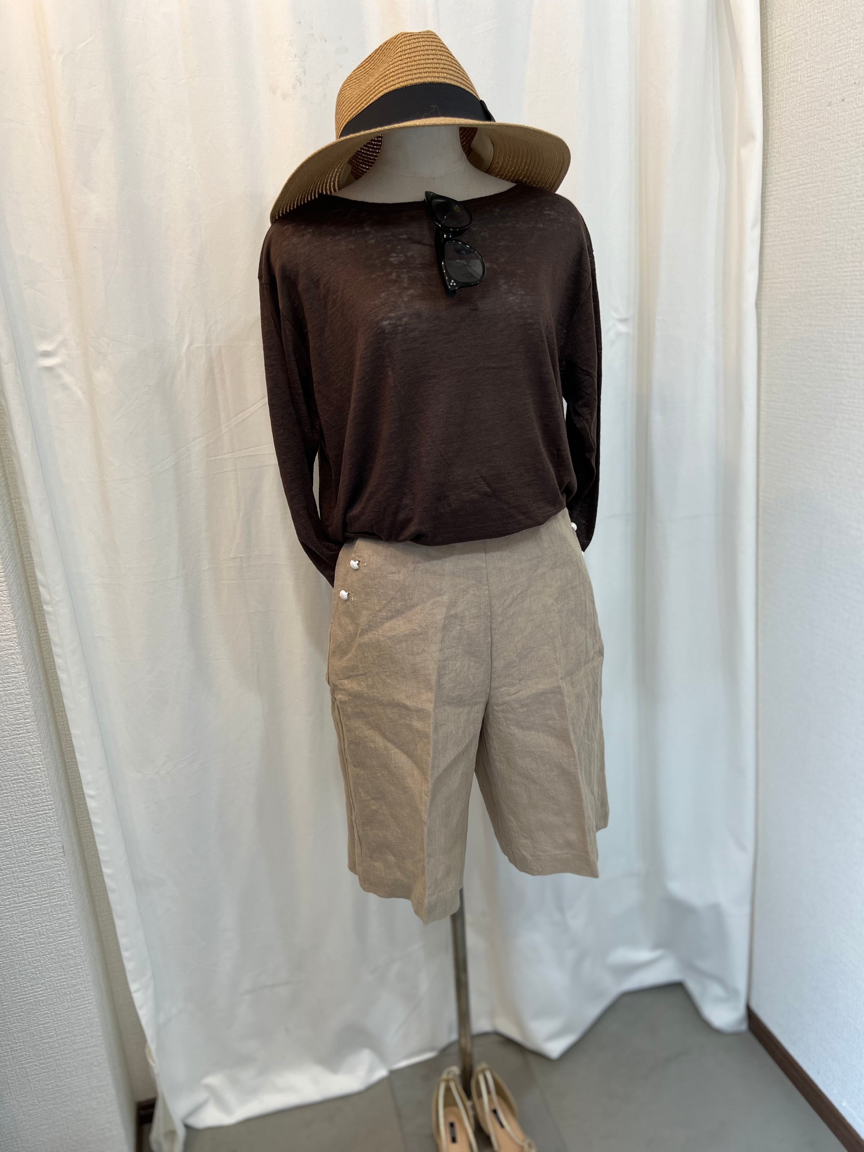 【select】パールボタンマリンショートパンツ