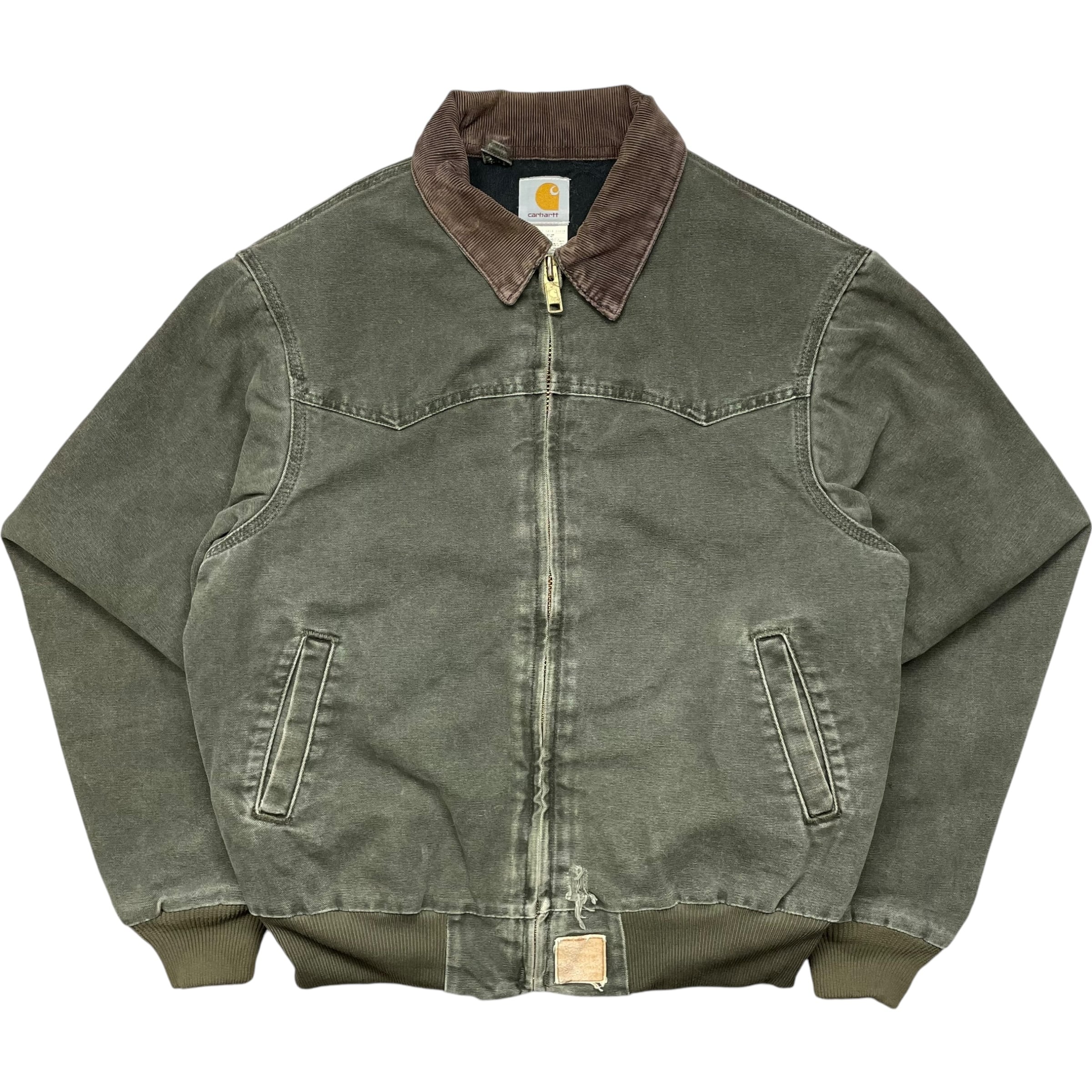 《M》Carhartt カーハート サンタフェジャケット モスグリーン USA製 no.4447